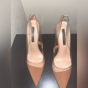 Clear and Nude Cinderella Pumps